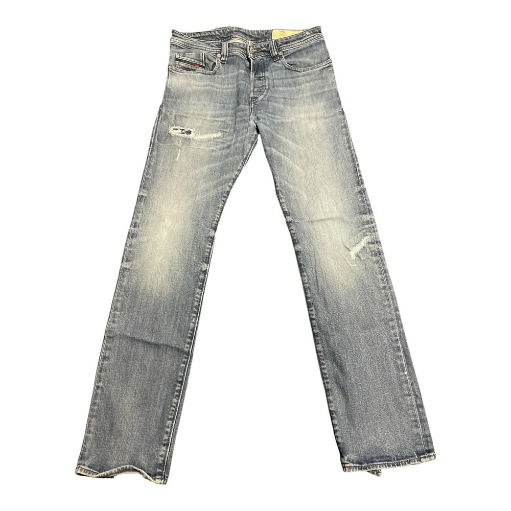 Diesel Jeans Mens 29‎ Blue Buster Regular Slim-Tapered Distressed Stretch Denim